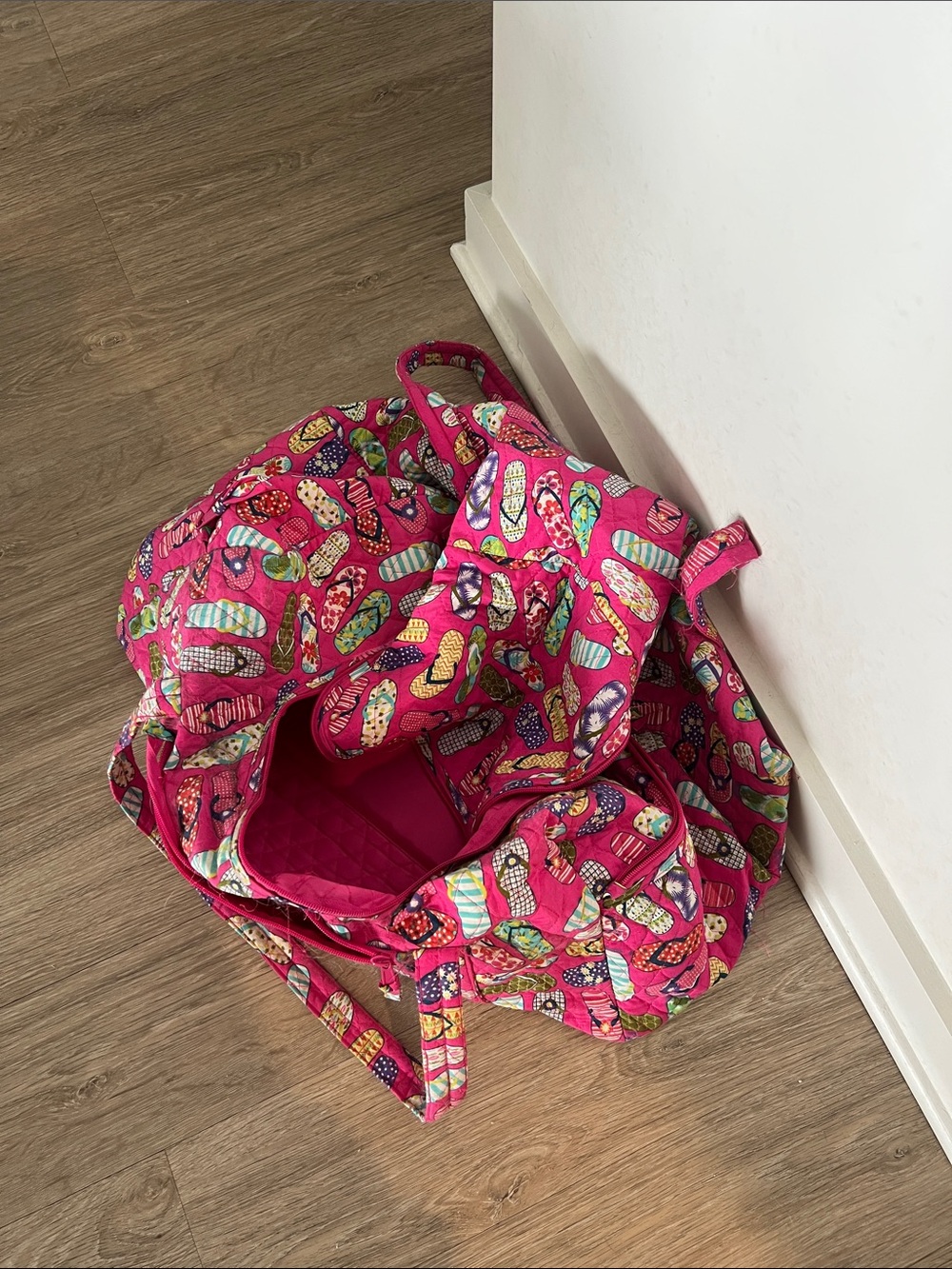 pink flip flop weekender bag